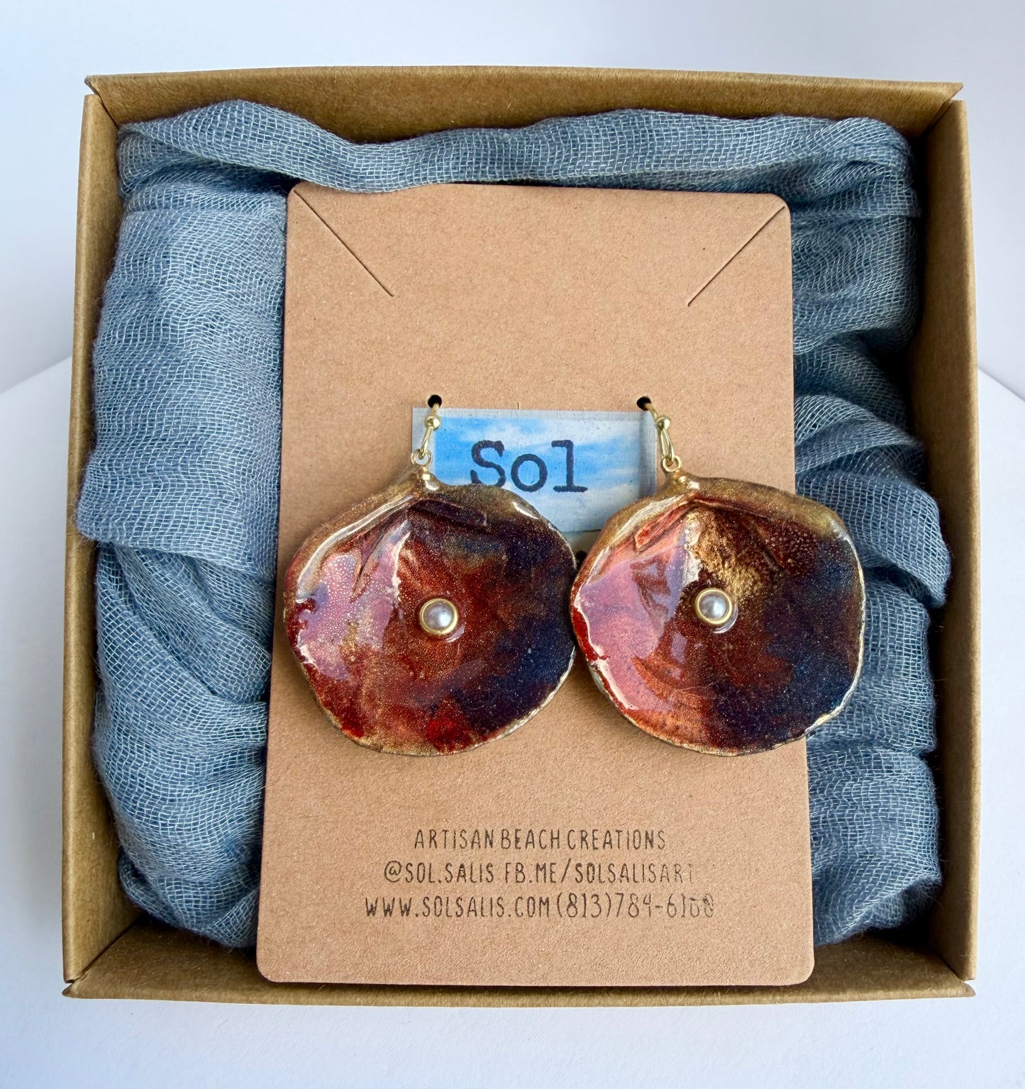 Disc Dosinia Ruby Earrings